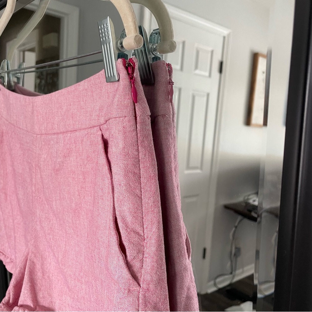 LOFT Pink Ruffle Shorts - Picture 6 of 8